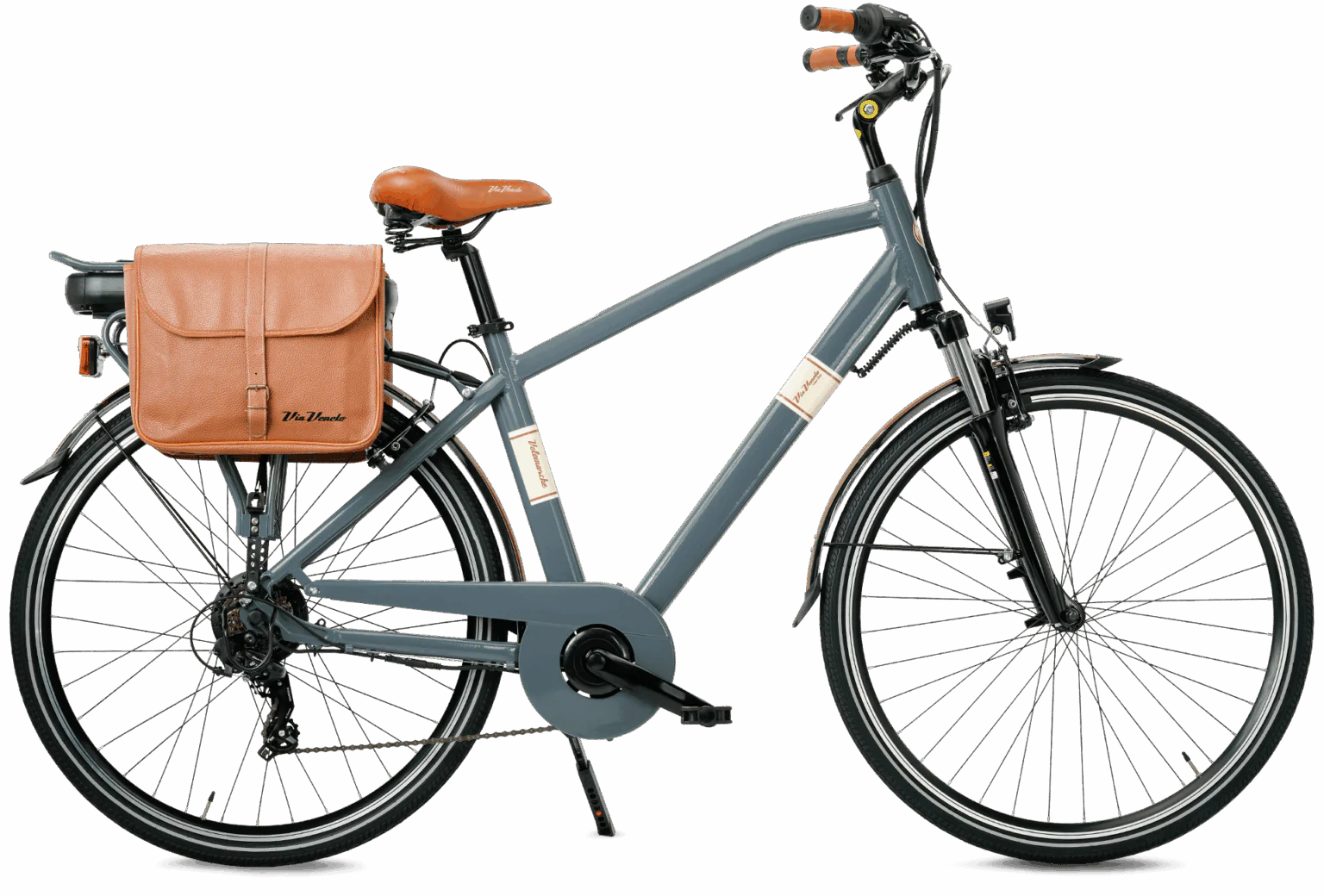 Classic E-Bike Man 28" city bike elettrica uomo vista laterale colore Grigio Gallante