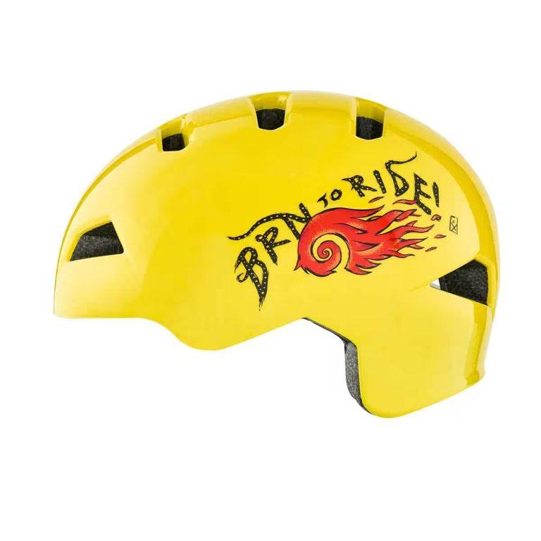 BRN FIAMMA casco bimbo e junior colore giallo vista frontale